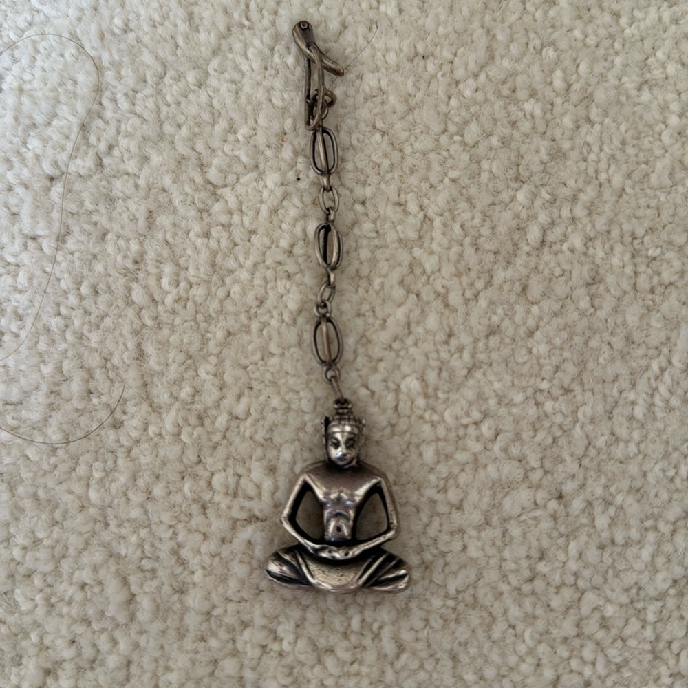 Silver Buddha Keychain
